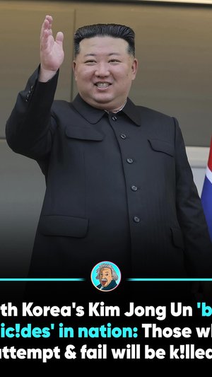 North Korean leader Kim Jong-un has issued a secret order to ban suicide in the country, after data ...