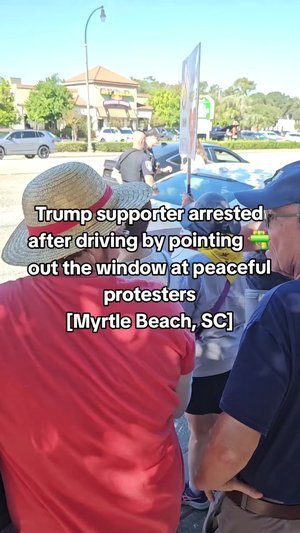 The only arrest of the day during the peaceful protest was a Trumper threatening violence. #politics...