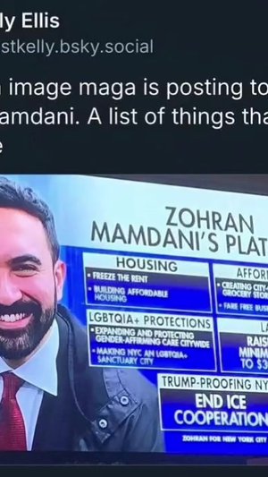 MAGA image on Fox News listing more objectively great policies but using it to enact fear in Trump followers