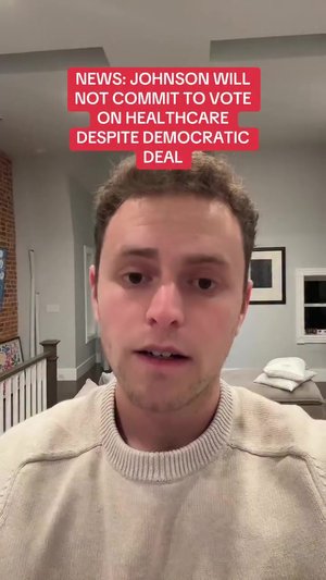 NEWS: Johnson will not commit to vote on healthcare despite Senate deal.